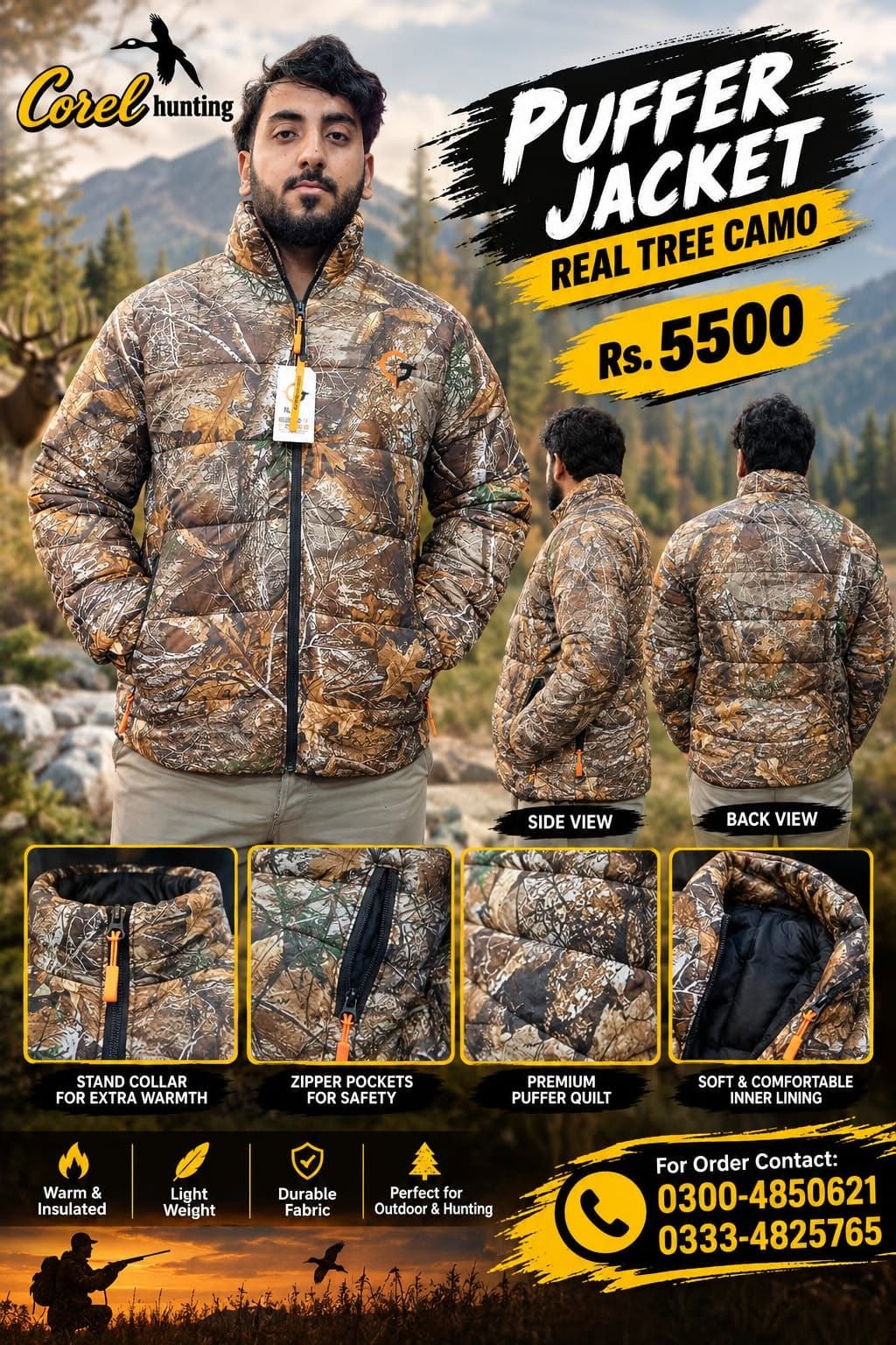 Puffer Jacket Real Tree Camo
